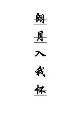 朗月入我懷