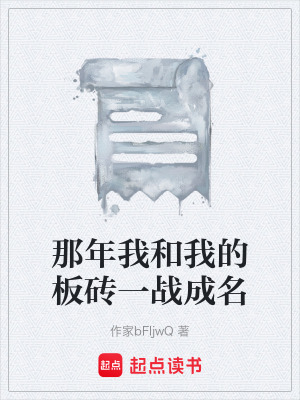那年我和我的板磚一戰成名