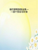 福爾摩斯探案全集——四個簽名與珍寶